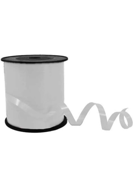 200 Metre Parlak Renkli Metalik Şerit Rafya 8mm Balon Ipi Plastik Balon Süsleme Kurdele