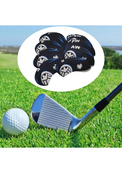 10 Adet Su Geçirmez Golf Kulübü Demir Kapak Koruyucu Başörtüsü Evrensel Fit Siyah (Yurt Dışından) modelleri