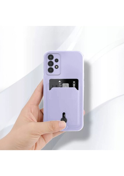 Samsung Galaxy A23 Uyumlu Kılıf Zebana Kartlıklı Sweet Yumuşak Silikon Kılıf Lila modelleri