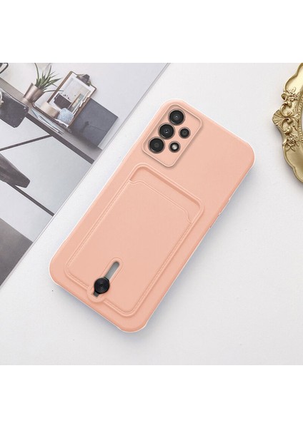 Samsung Galaxy A23 Uyumlu Kılıf Zebana Kartlıklı Sweet Yumuşak Silikon Kılıf Rose Gold