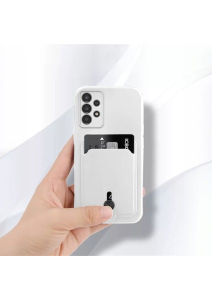 Samsung Galaxy A13 Uyumlu Kılıf Zebana Kartlıklı Sweet Yumuşak Silikon Kılıf Beyaz modelleri