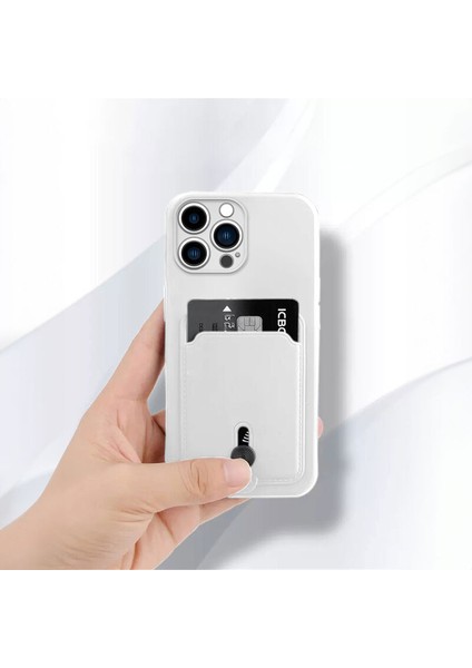Apple iPhone 14 Pro Uyumlu Kılıf Zebana Kartlıklı Sweet Yumuşak Silikon Kılıf Beyaz modelleri
