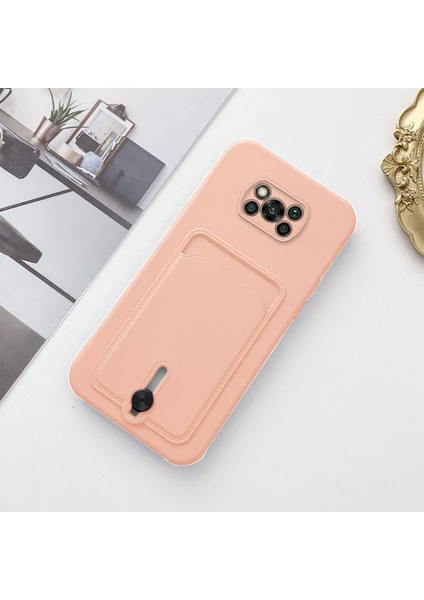 Xiaomi Poco X3 Pro Uyumlu Kılıf Zebana Kartlıklı Sweet Yumuşak Silikon Kılıf Rose Gold