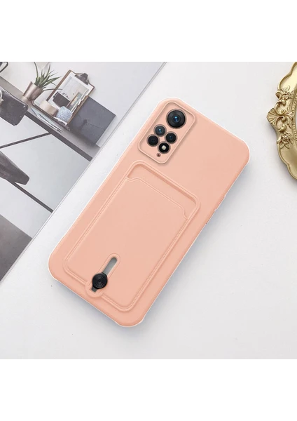 Xiaomi Redmi Note 11 Uyumlu Kılıf Zebana Kartlıklı Sweet Yumuşak Silikon Kılıf Rose Gold