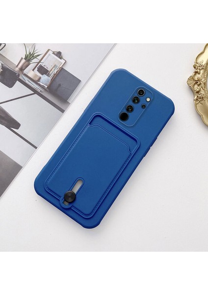 Xiaomi Redmi 9 Uyumlu Kılıf Zebana Kartlıklı Sweet Yumuşak Silikon Kılıf Mavi