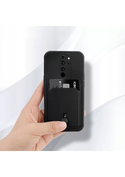 Xiaomi Redmi 9 Uyumlu Kılıf Zebana Kartlıklı Sweet Yumuşak Silikon Kılıf Siyah