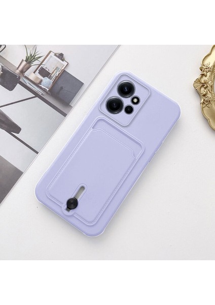 Xiaomi Redmi Note 12 Uyumlu Kılıf Zebana Kartlıklı Sweet Yumuşak Silikon Kılıf Lila
