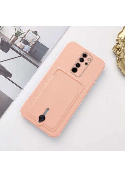 Xiaomi Redmi Note 8 Pro Uyumlu Kılıf Zebana Kartlıklı Sweet Yumuşak Silikon Kılıf Rose Gold