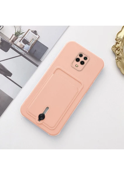 Xiaomi Redmi Note 9 Pro Uyumlu Kılıf Zebana Kartlıklı Sweet Yumuşak Silikon Kılıf Rose Gold