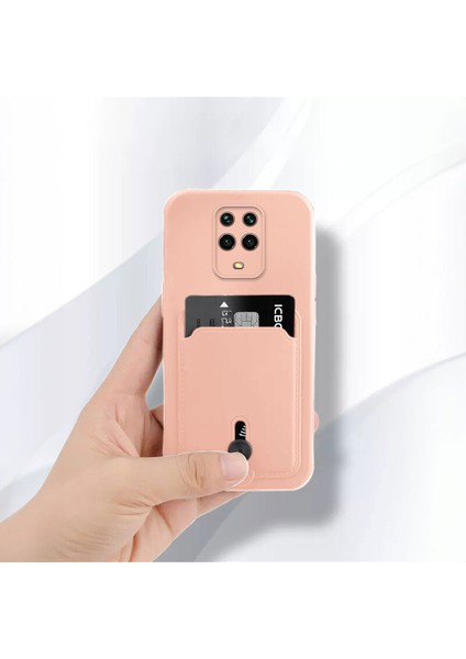 Xiaomi Redmi Note 9 Pro Uyumlu Kılıf Zebana Kartlıklı Sweet Yumuşak Silikon Kılıf Rose Gold