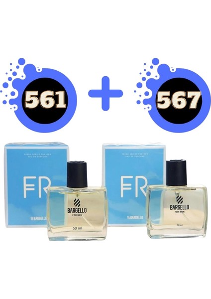 561 Edp Fresh 50 ml + 567 Edp Fresh 50 ml Erkek Parfüm Seti