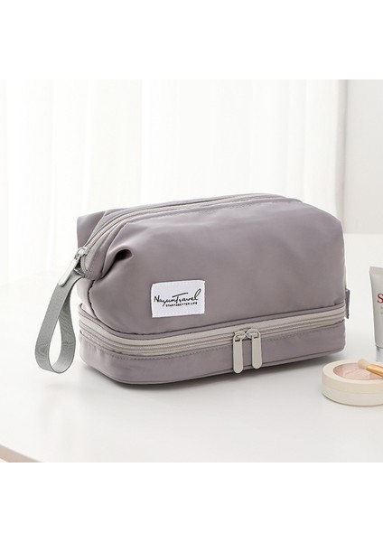 Makyaj Çantası - Çift Katlı Kozmetik Çantası, Büyük Tuvalet Çantası (Yurt Dışından) fırsatları