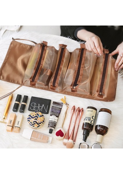 Roll-Up Tuvalet Organizatörü - Katlanır Kozmetik Seyahat Çantası (Yurt Dışından) indirimleri