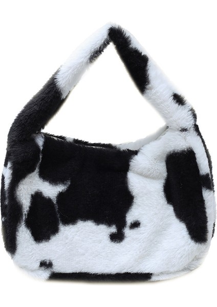 Kadın Kızlar Moda Peluş Baskı Debriyaj Çanta (Yurt Dışından)