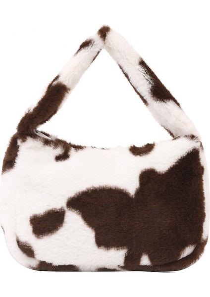 Kadın Kızlar Moda Peluş Baskı Debriyaj Çanta (Yurt Dışından)