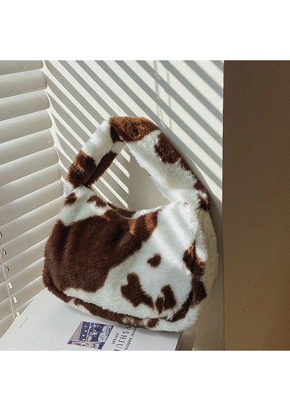 Kadın Kızlar Moda Peluş Baskı Debriyaj Çanta (Yurt Dışından) fırsatları