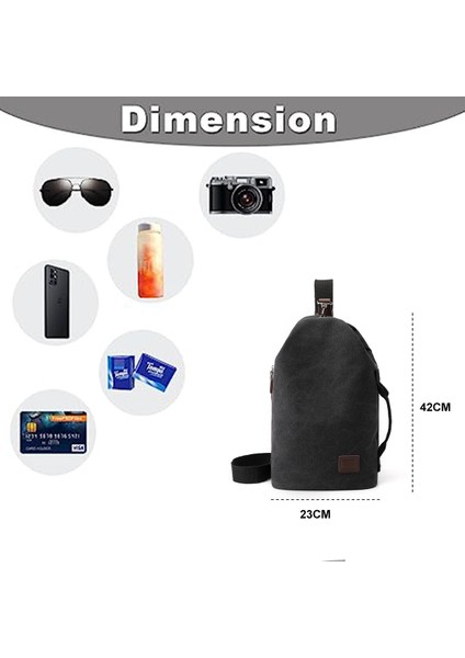 Kanvas Askılı Çanta: Küçük Crossbody Sırt Çantası (Yurt Dışından)