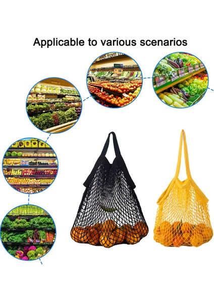 [2 Paket] Yeniden Kullanılabilir Örgü Market Poşetleri - Bez Çantalar (Yurt Dışından) indirimleri