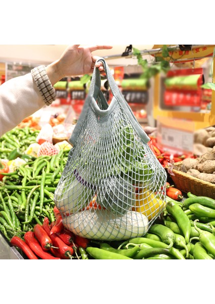 [2 Paket] Yeniden Kullanılabilir Örgü Market Poşetleri - Bez Çantalar (Yurt Dışından)
