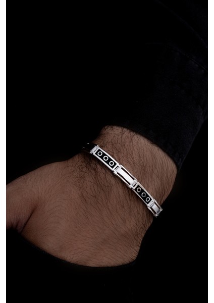 Paula Gümüş Erkek Bileklik Künye