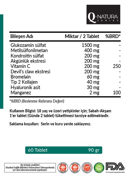 Glukozamin 60 Tablet