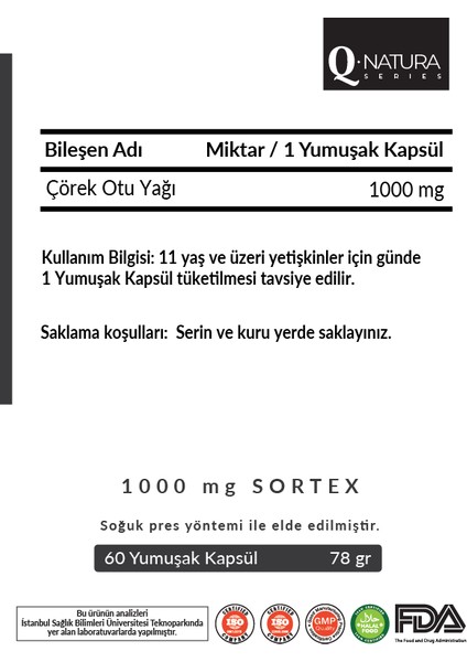 Çörekotu 60 Softgel