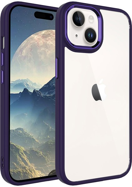 Apple iPhone 15 Plus Kılıf Sararmaz Defens Armour Krom Case
