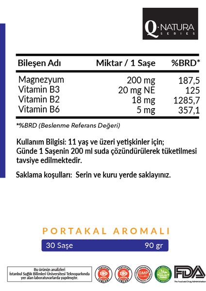 Magnezyum 30 Saşe