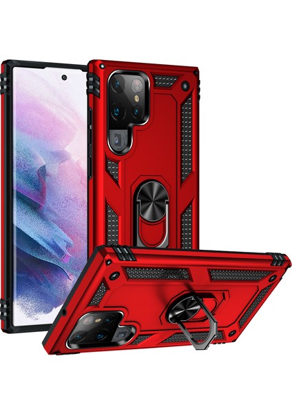Samsung Galaxy S22 Ultra Halka Tutuculu Darbeye Dayanıklı Telefon Kılıfı (Yurt Dışından)