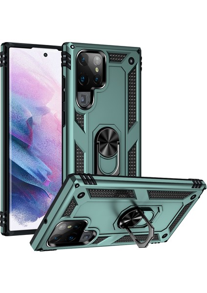 Samsung Galaxy S22 Ultra Halka Tutuculu Darbeye Dayanıklı Telefon Kılıfı (Yurt Dışından)