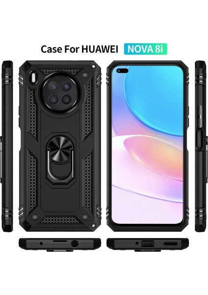 Huawei Nova 8i Halka Tutuculu Darbeye Dayanıklı Telefon Kılıfı (Yurt Dışından)