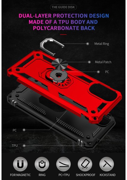 Motorola Moto G22 Halka Tutuculu Darbeye Dayanıklı Telefon Kılıfı (Yurt Dışından) indirimleri