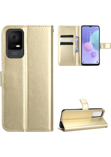Tcl 405/TCL 406 Için Deri Cüzdan Telefon Kılıfı (Yurt Dışından)