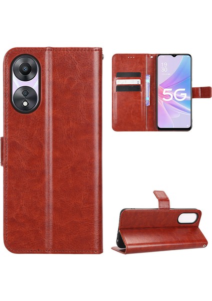Oppo A58 5g Için Deri Cüzdan Telefon Kılıfı (Yurt Dışından)
