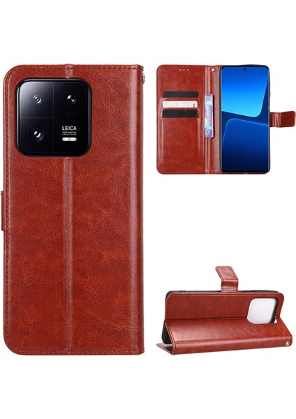 Xiaomi Mi 13 Için Deri Cüzdan Telefon Kılıfı (Yurt Dışından)
