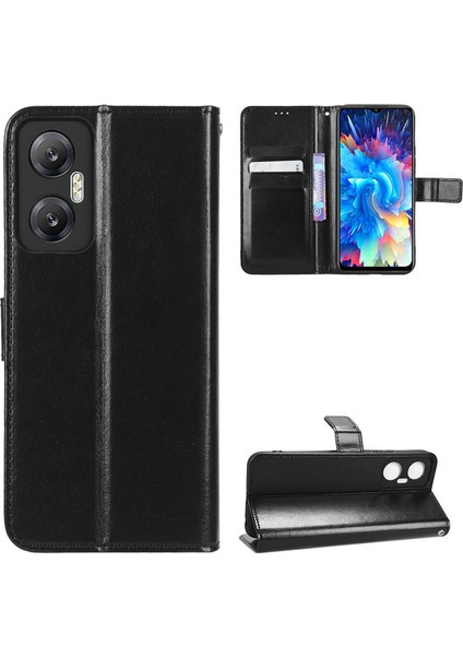 Infinix Hot 20 5G/X666/X666B Için Deri Cüzdan Telefon Kılıfı (Yurt Dışından)