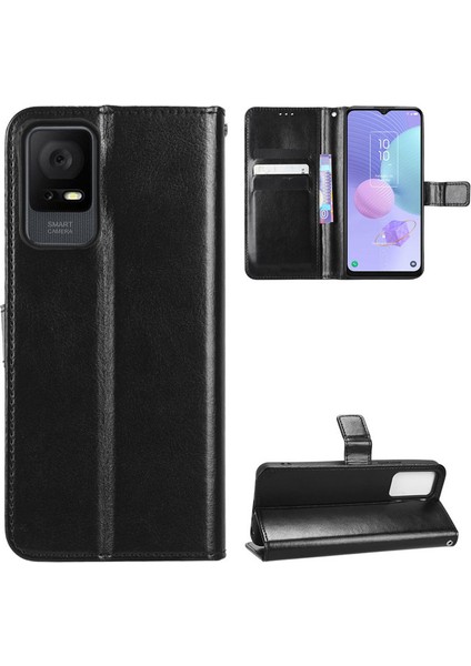 Tcl 405/TCL 406 Için Deri Cüzdan Telefon Kılıfı (Yurt Dışından)