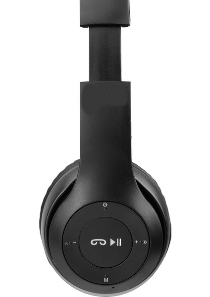 AS-K02 47 Şarjlı Kablosuz Kulaklık Bluetooth Mikrofonlu Kulaküstü Kulaklık Katlanabilir