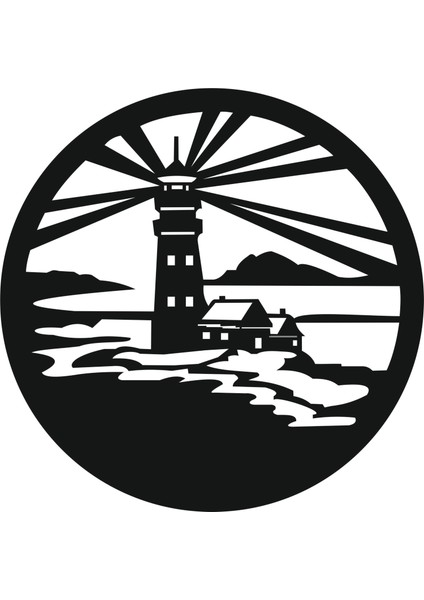 Deniz Feneri Dekoratif Ahşap Duvar Dekoru