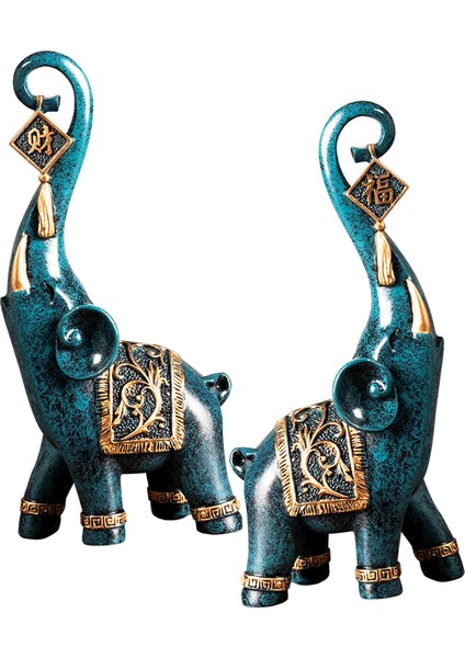 2 Adet Lüks Fil Heykelleri Hayvan Dekorasyon Ev Dekorasyon Heykelcik (Yurt Dışından) fiyatları