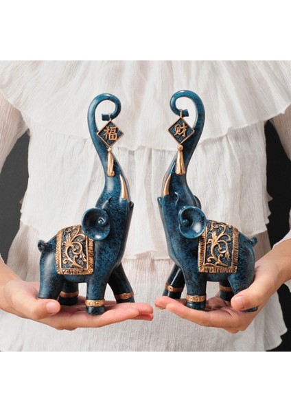 2 Adet Lüks Fil Heykelleri Hayvan Dekorasyon Ev Dekorasyon Heykelcik (Yurt Dışından) indirimleri