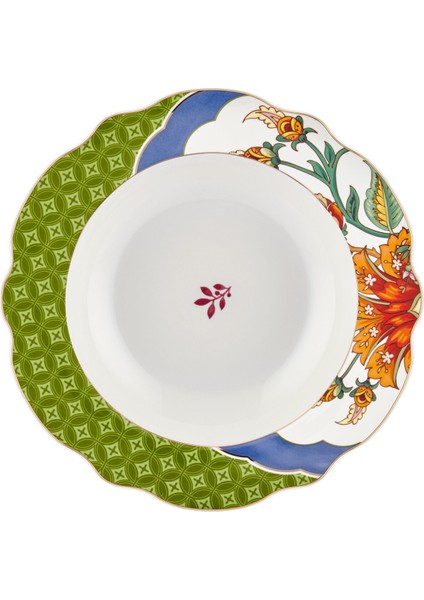 Allure Yeşil Porselen Çukur Tabak 21 cm