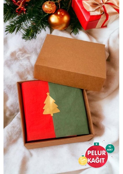 Yılbaşı Renkli Pelur Kağıt 50X70CM 10ADET /kırmızı Yeşil Pelur Kağıt /yeni Yıl Paketleme -T595