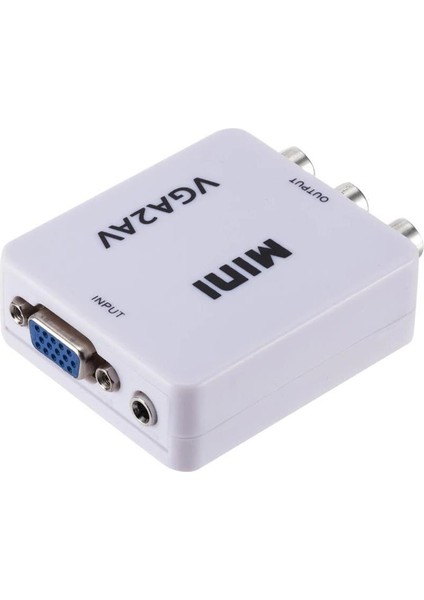 VGA To Av 3rca Video 1080P Çevirici Dönüştürücü Adaptör 3.5mm Destekli modelleri