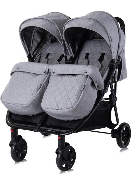 Duo İkiz Bebek Arabası – Grey