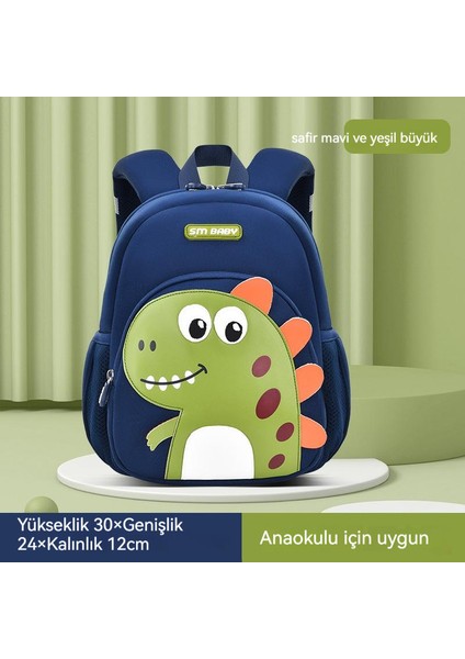 Yeni Anaokulu Okul Çantası - Karikatür Sevimli Dinozor Okul Çantası - Büyük L (Yurt Dışından)