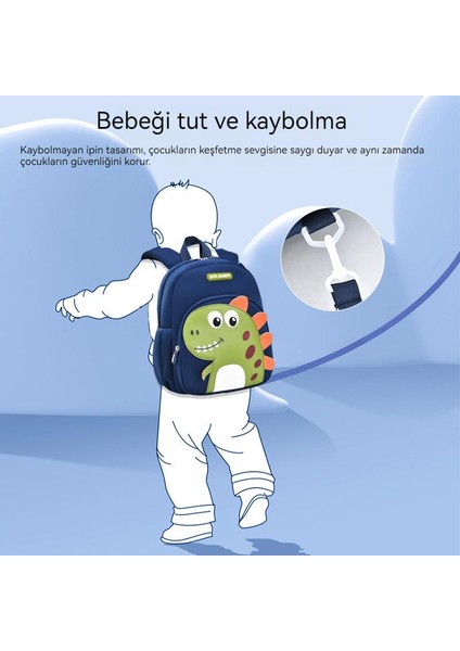 Yeni Anaokulu Okul Çantası - Karikatür Sevimli Dinozor Okul Çantası - Büyük L (Yurt Dışından) indirimleri