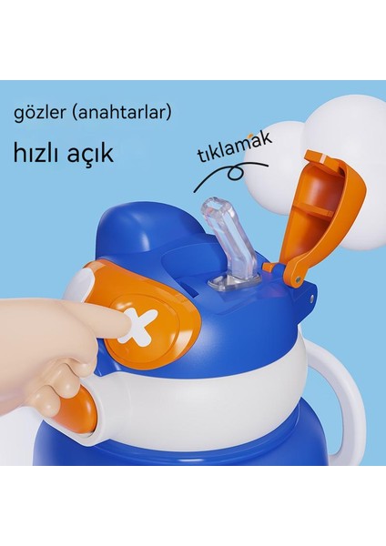 Çocuklar Için 316 Paslanmaz Çelik Hassas Su Bardağı - Müşteriler Için Büyük Tüketim Çizgi Film Saman Bardağı 650ML (Yurt Dışından) fırsatları