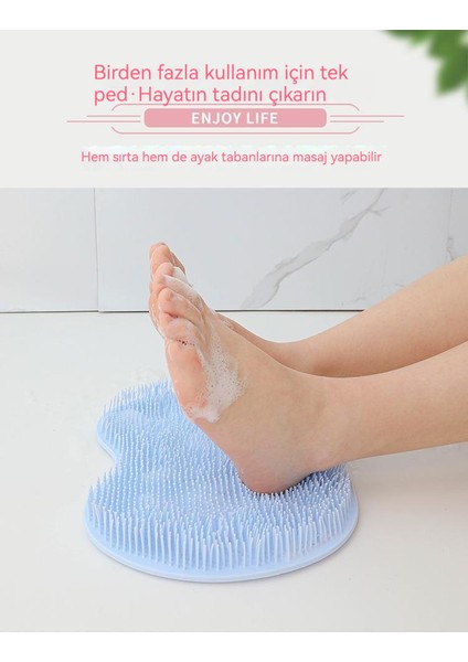 Tembel Sırt Fırçalama Eseri - Sürtünme Ayak Pedi Banyo Banyo Fırçası - Ayak Yıkama Masaj Minderi Kaymaz Ayak Pedi (Yurt Dışından) indirimleri