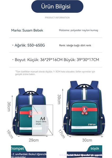 1-3-6. Sınıflar Için Yeni Ilkokul Öğrencisi Sırt Çantası Entegre Yapılı Sırt Çantası - Hafif Çocuk Sırt Çantası (Yurt Dışından) modelleri